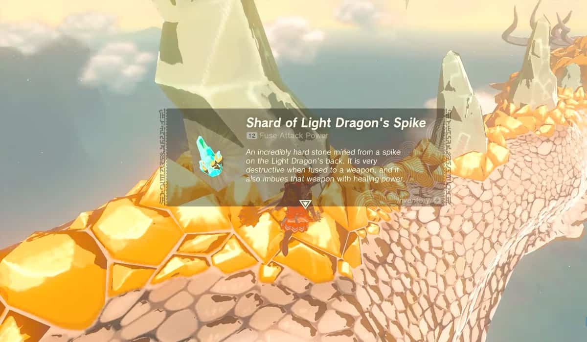 Dragon Parts in Zelda Tears of the Kingdom