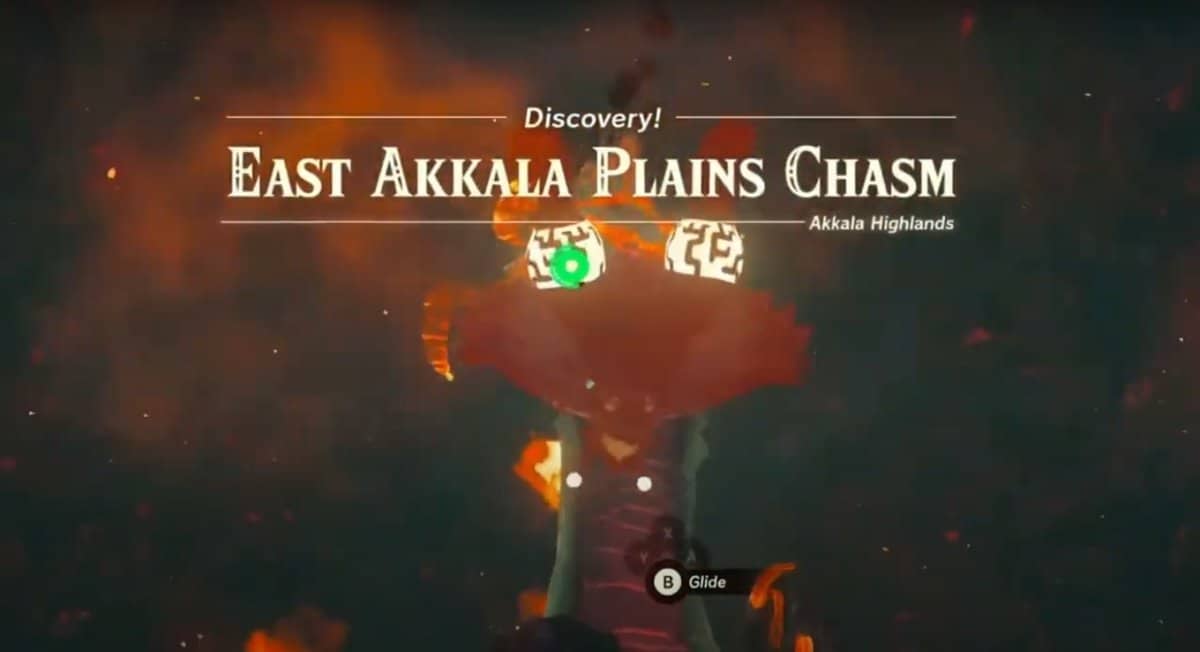 East Akkala Plains Chasm in Zelda Tears of the Kingdom