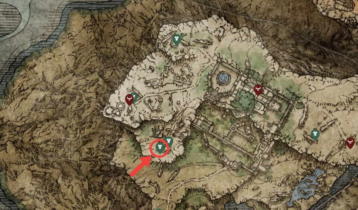 Blaidd's mask map location in Elden Ring
