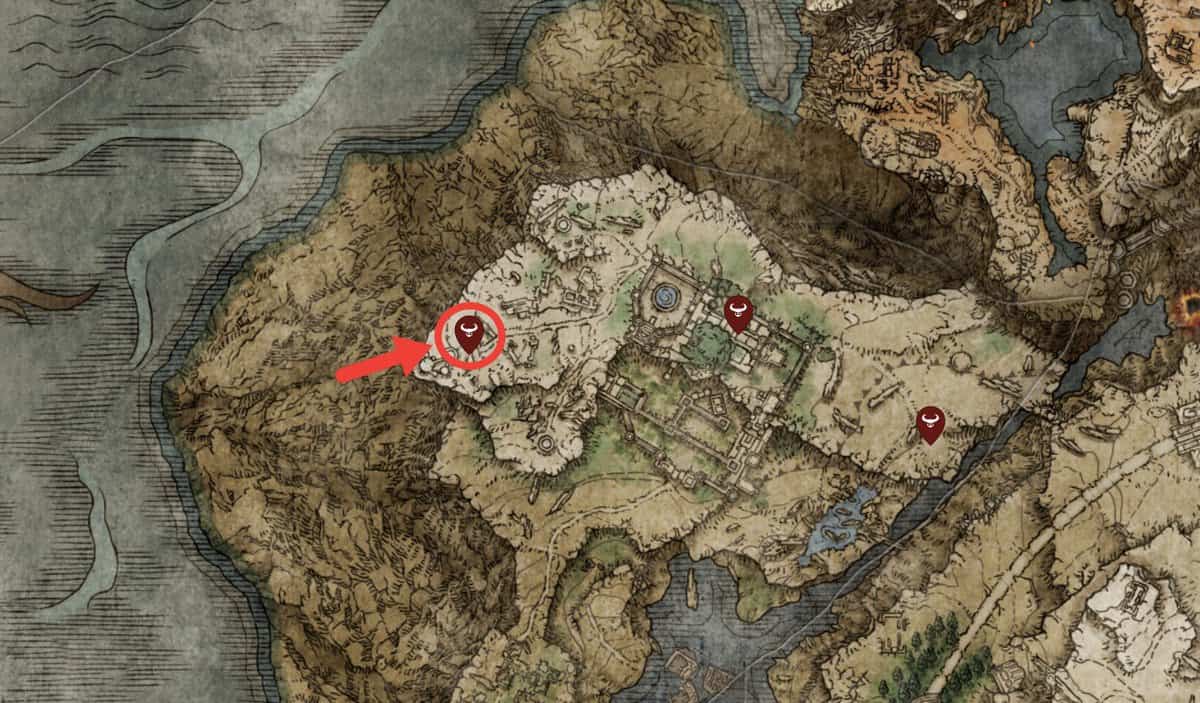 Blaidd's armor, gauntlet, greaves map location in Elden Ring