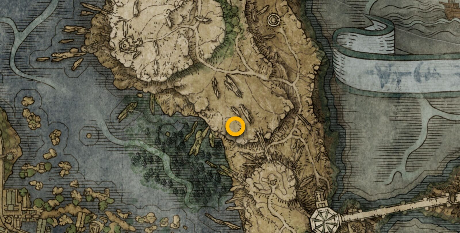 Briars of Sin map location in Elden Ring