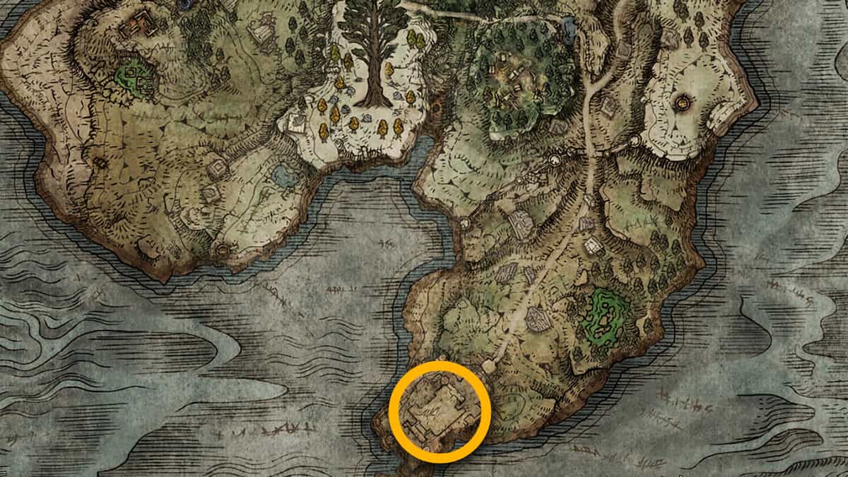 Castle Morne map location in Elden Ring