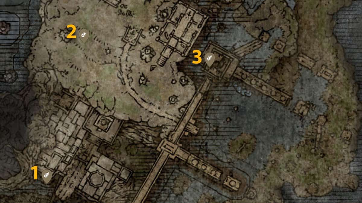 Siofra River Smithing Stone 4 map locations in Elden Ring
