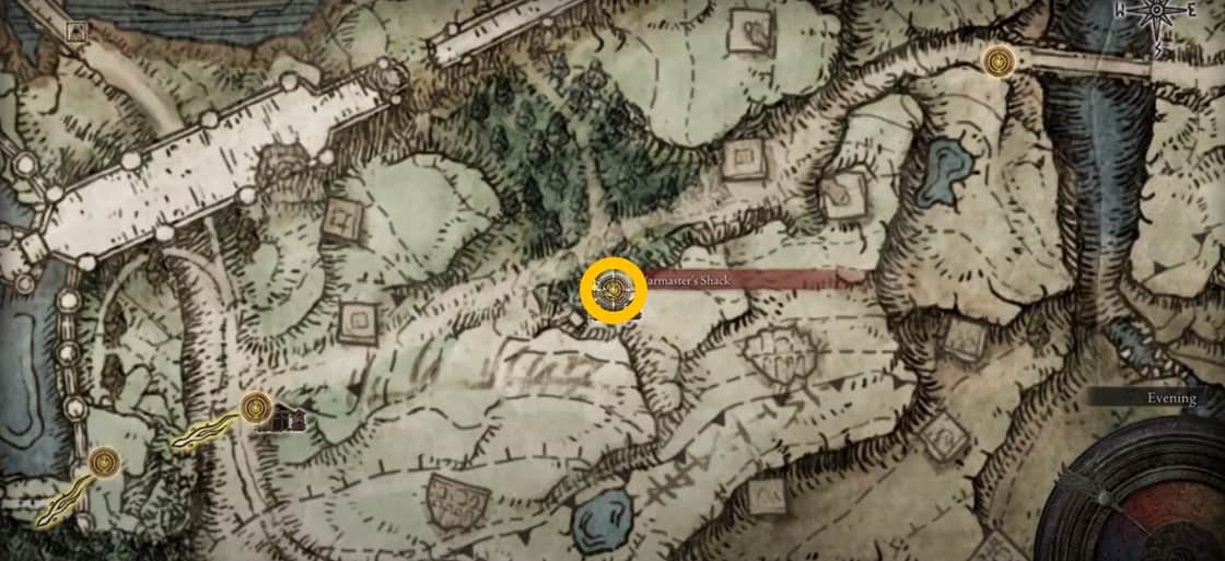 Knight Bernahl map location in Elden Ring