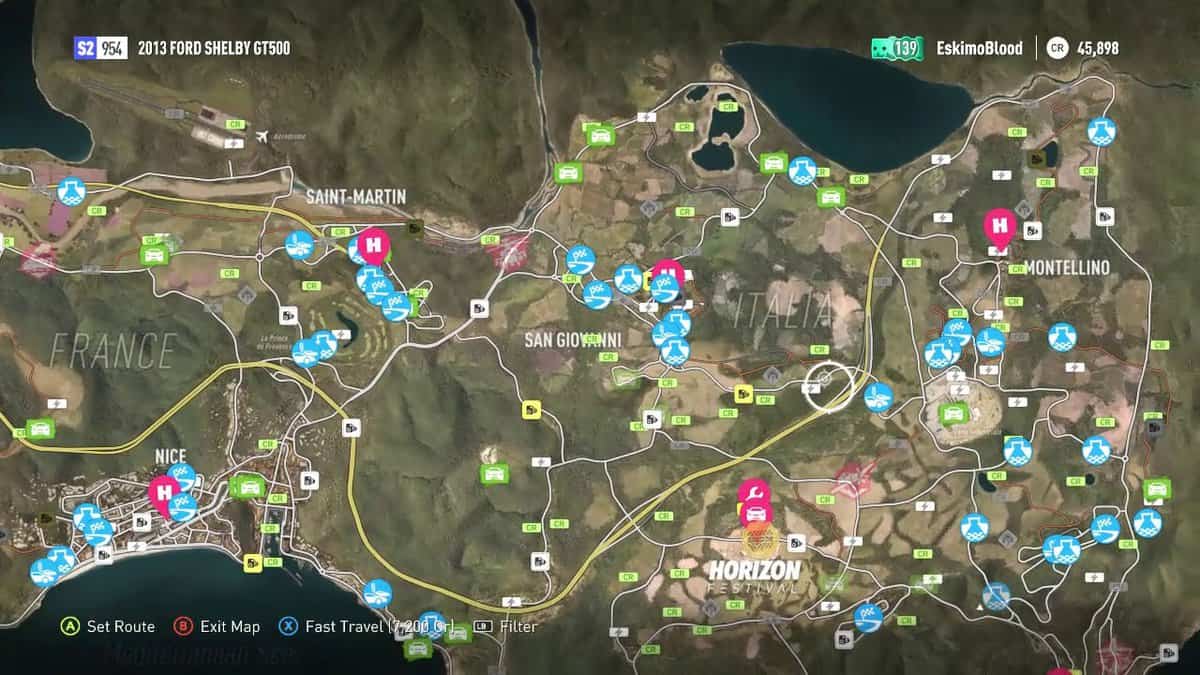 Forza Horizon 2 Treasure Map