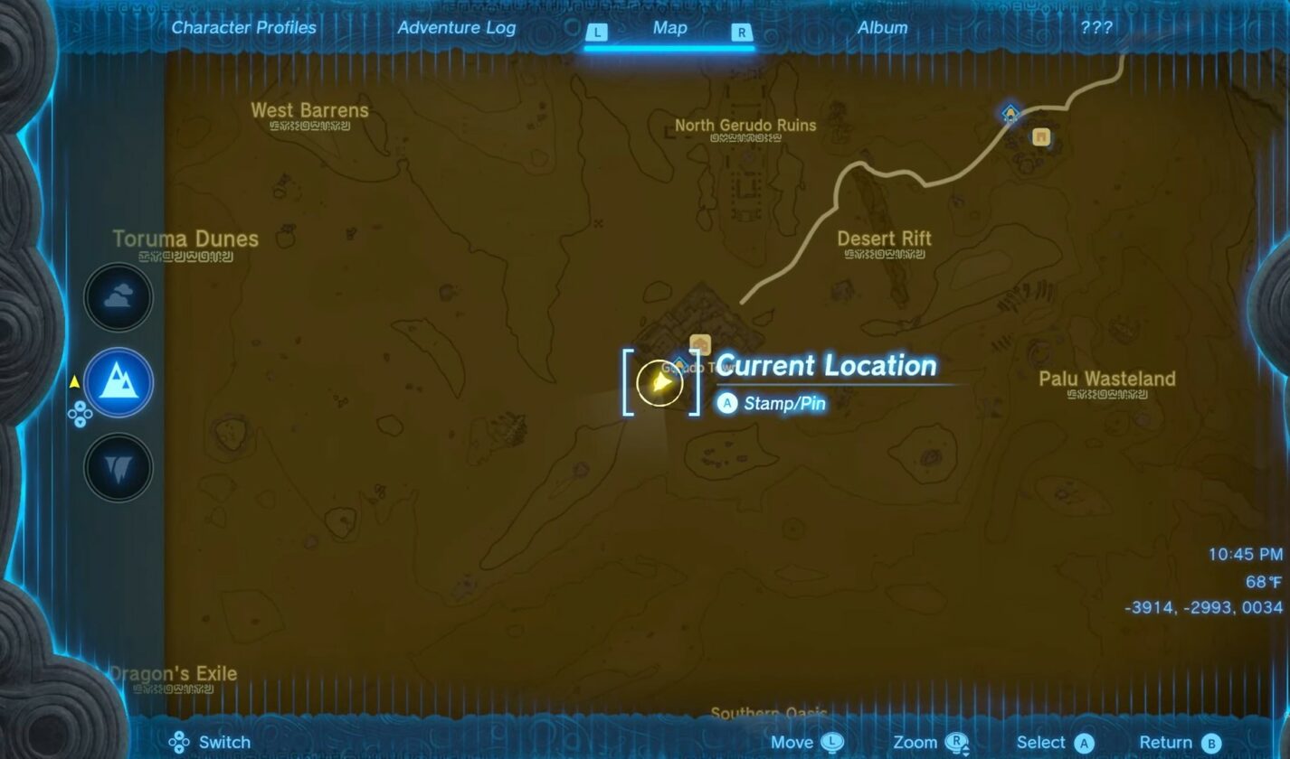 Gerudo Shelter location in Zelda Tears of the Kingdom