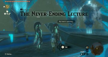 tears of the kingdom never ending lecture