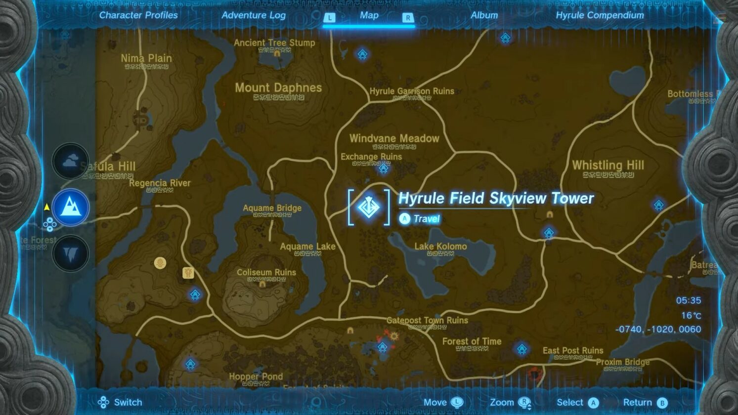 Hyrule Field Skyview Tower location in Zelda TotK