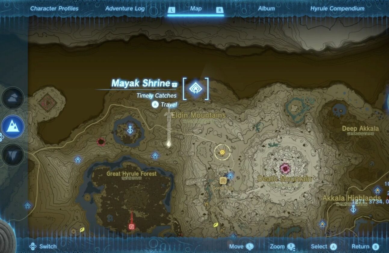 Mayak Shrine location in Zelda TotK