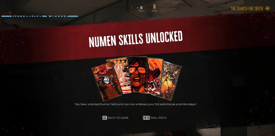 Numen Skill Cards in Dead Island 2