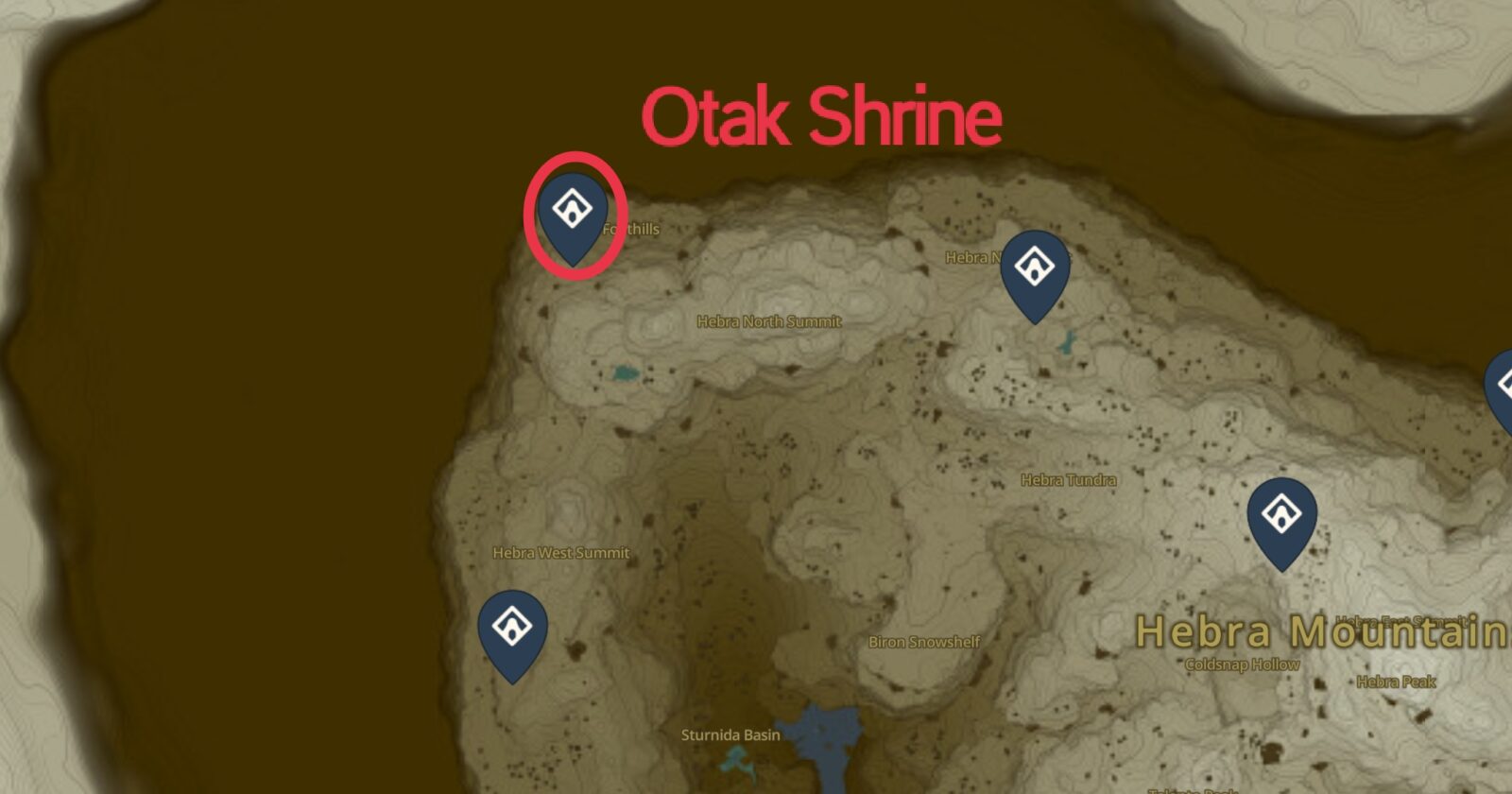 Otak Shrine location in Zelda TotK