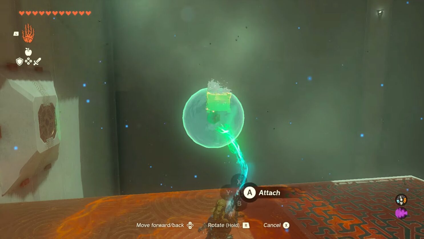 Place Bubble below pillar generating chest in Zelda TotK