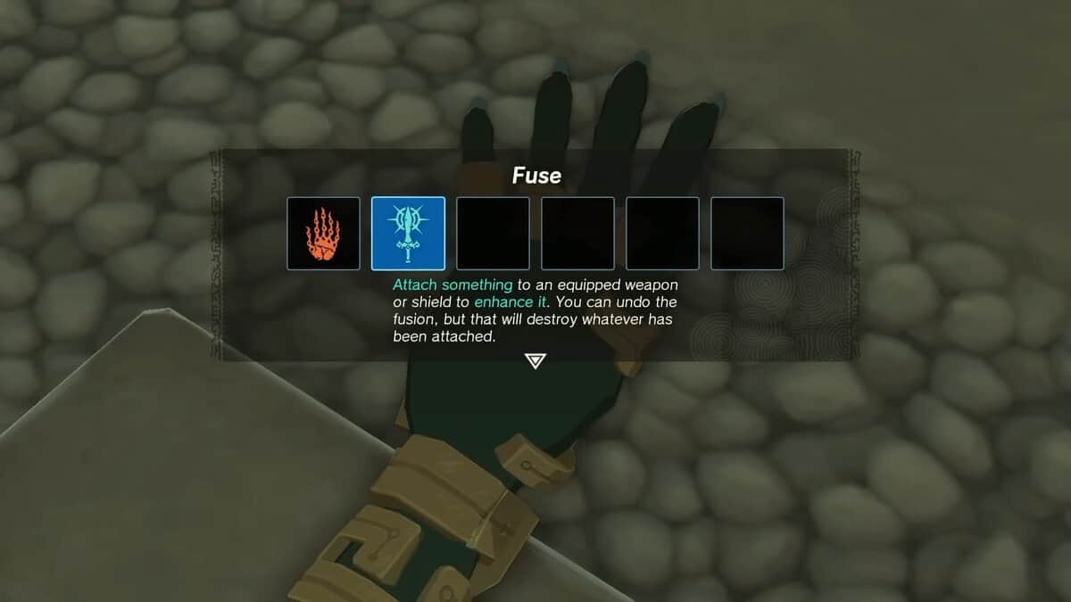 Remove Fusion and Re-fuse weapons in Zelda Tears of the Kingdom
