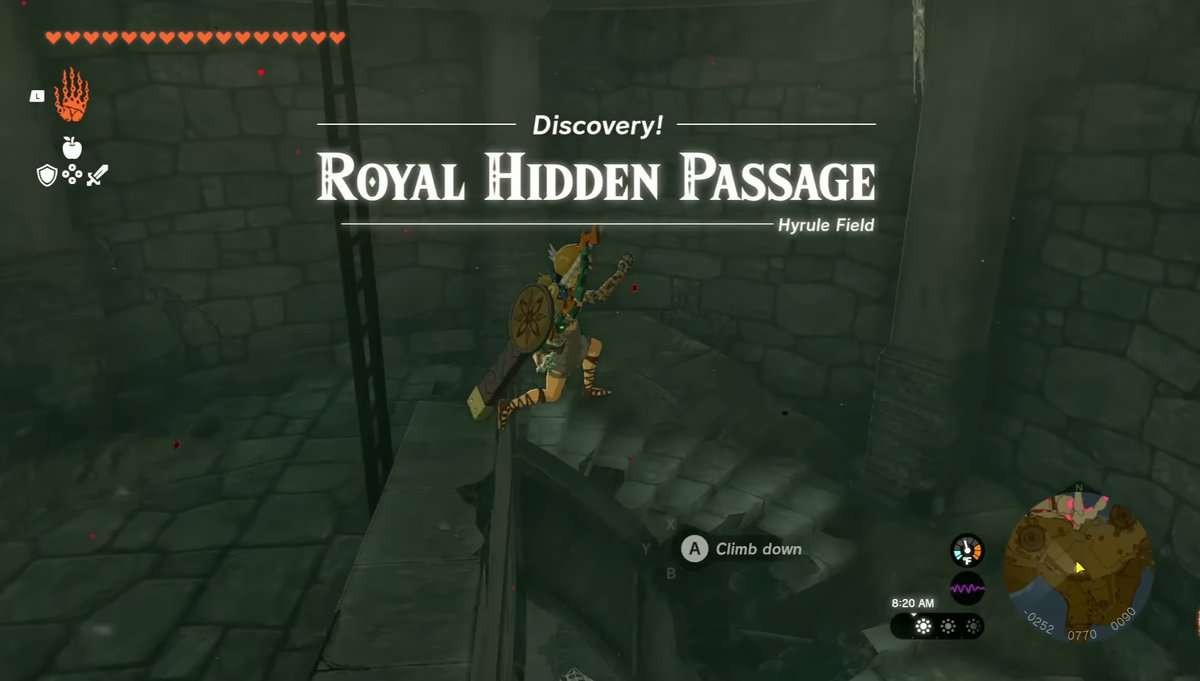 Royal Hidden Passage in Zelda Tears of the Kingdom