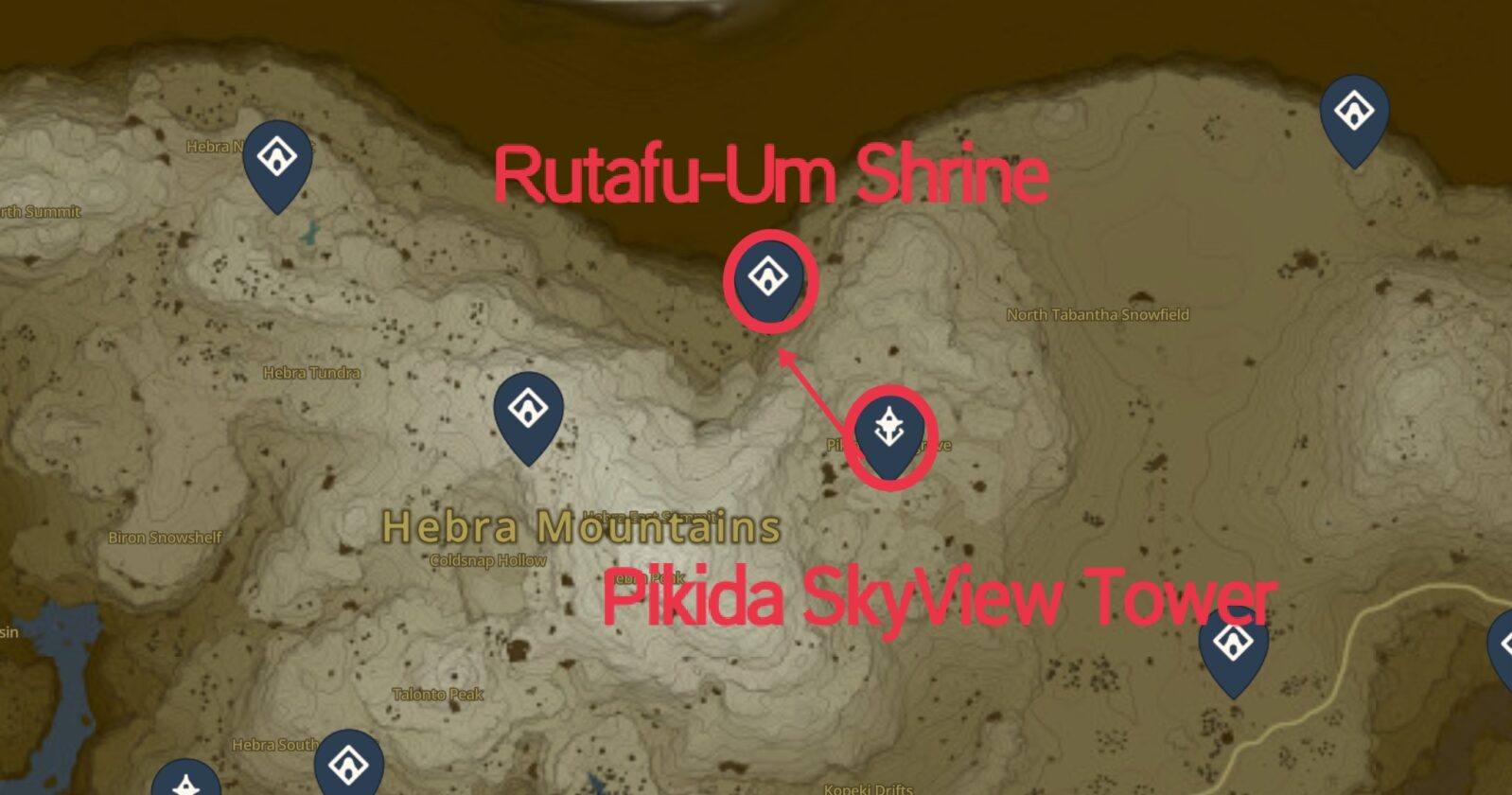 Rutafu-Um Shrine location in Zelda TotK