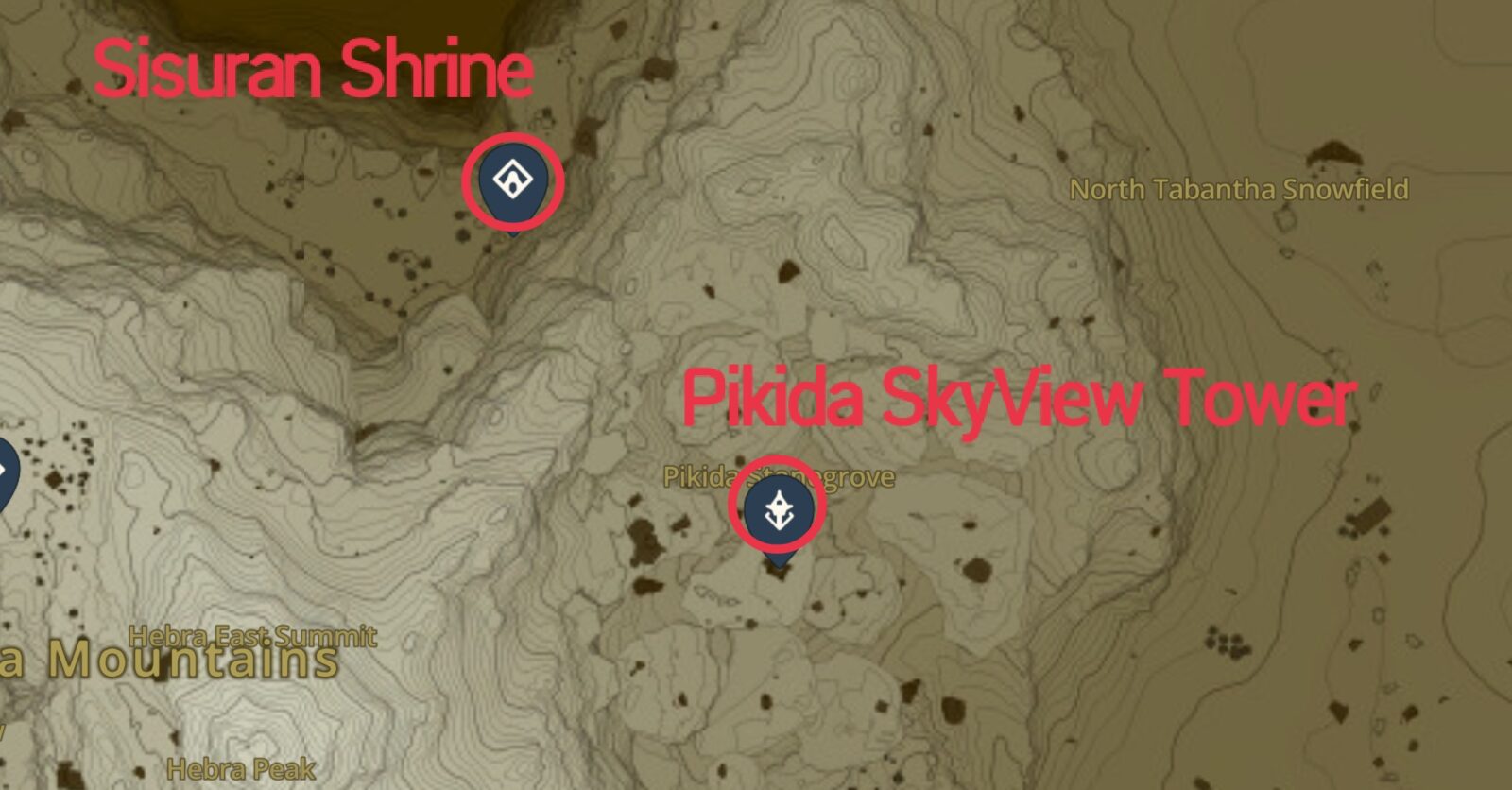 Sisuran Shrine location in Zelda TotK