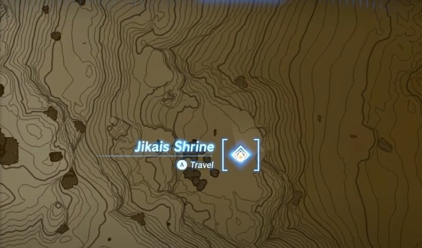 Jikais Shrine map location in Tears of the Kingdom
