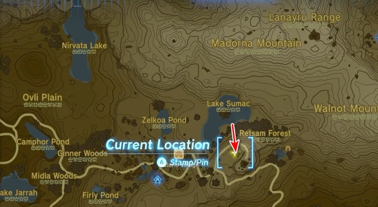 Mayahisik Shrine map location in Tears of the Kingdom