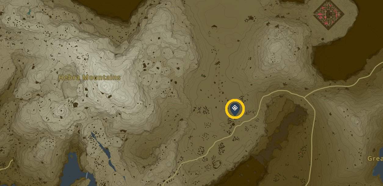 Orochium Shrine map location in Tears of the Kingdom