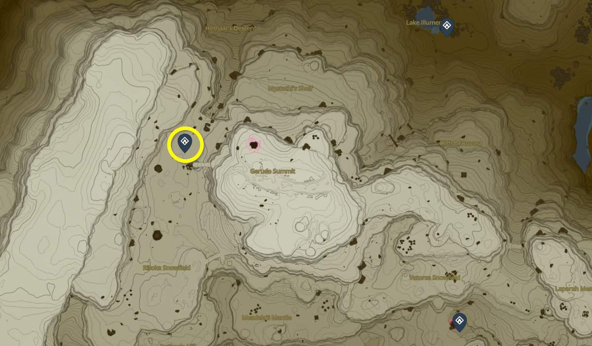 Otutsum Shrine map location in Tears of the Kingdom