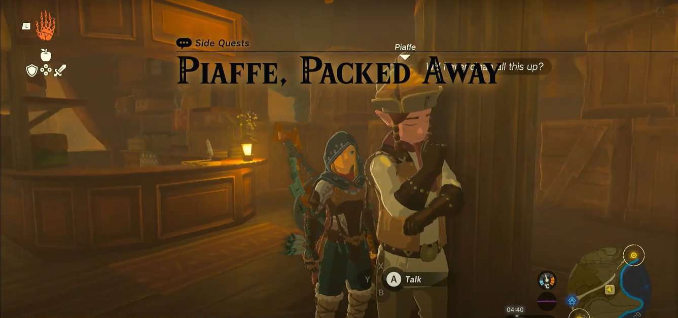Zelda: Tears Of The Kingdom Piaffe, Packed Away Walkthrough