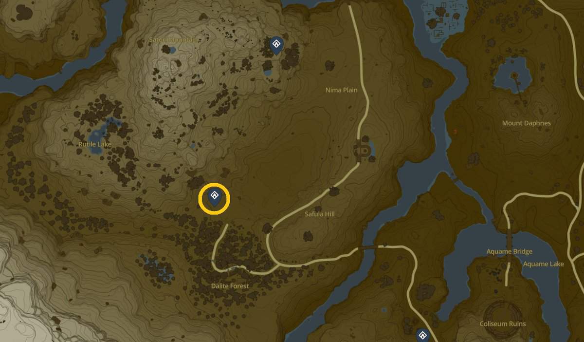 Usazum Shrine map location in Tears of the Kingdom