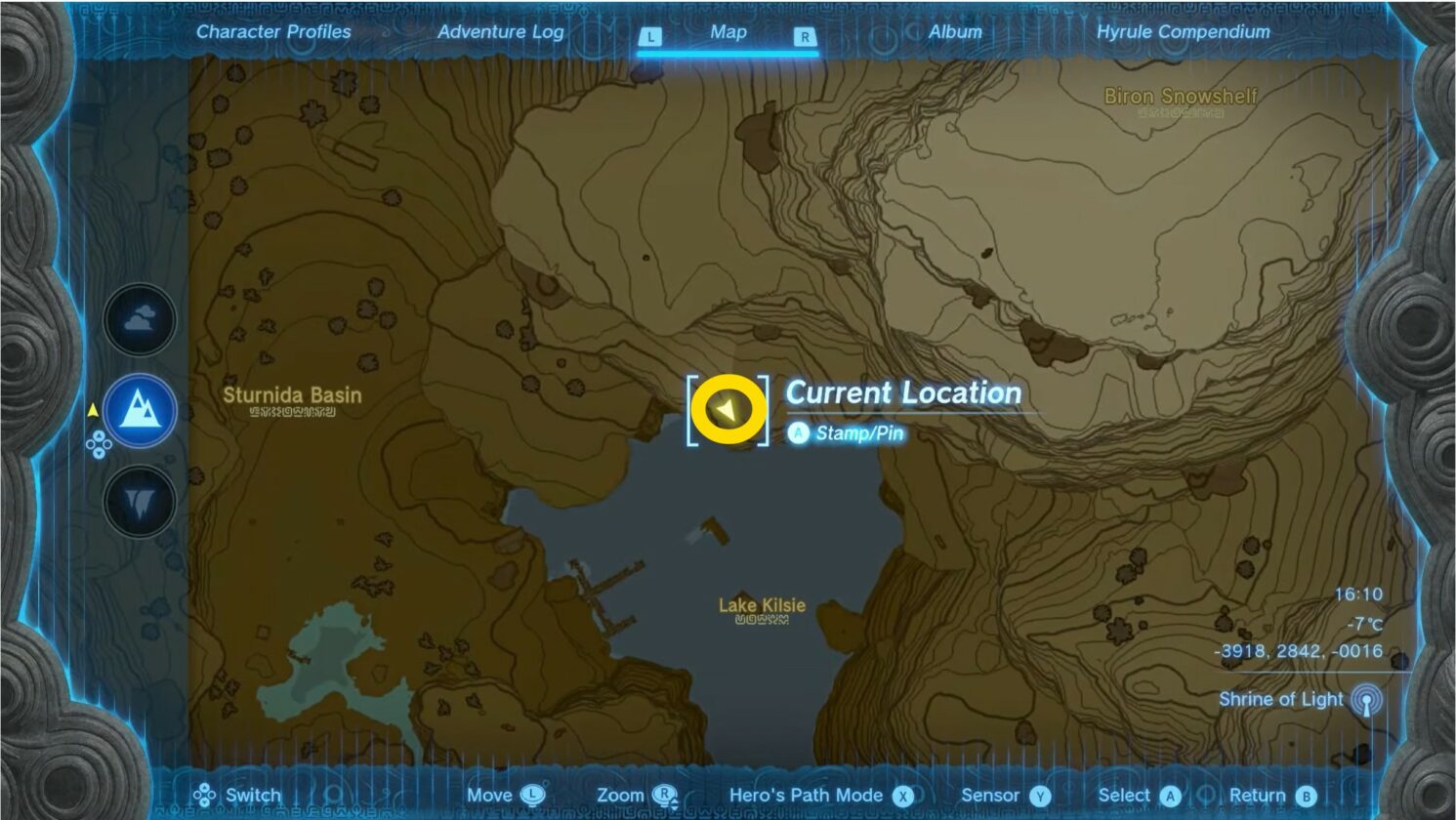 Frostbite Headdress map location in Tears of the Kingdom