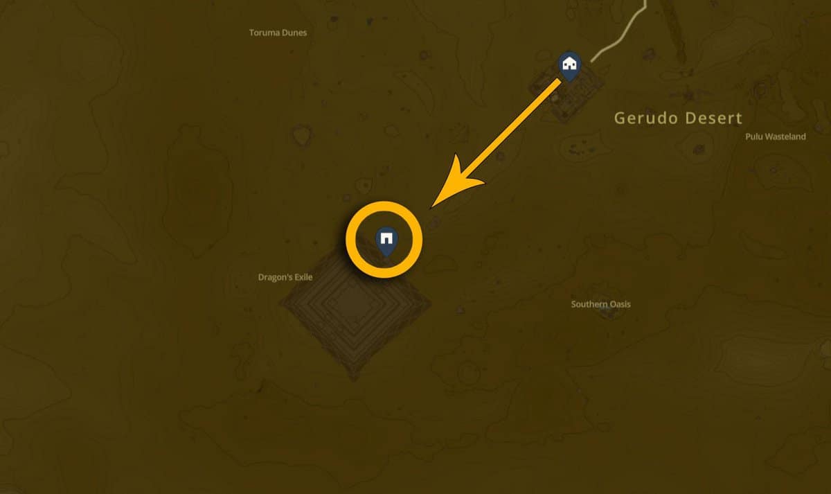 Lightning Temple map location in Tears of the Kingdom