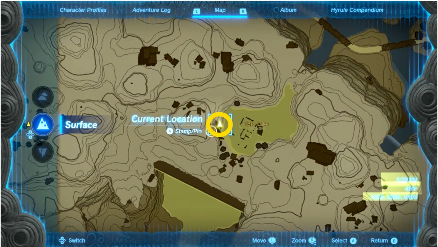 The Broken Slate quest location in Tears of the Kingdom