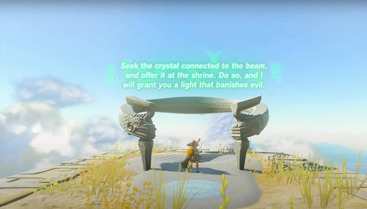 The North Hyrule Sky Crystal Shrine Quest in Zelda TotK
