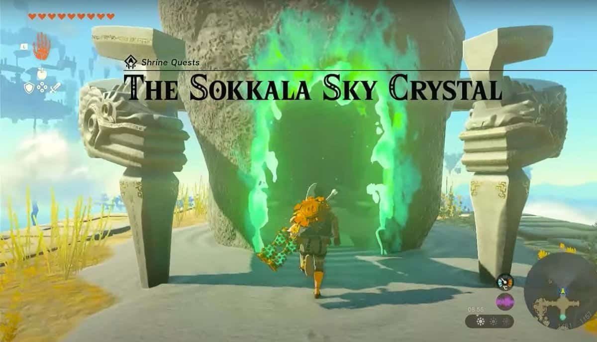 The Sokkala Sky Crystal Shrine Quest in Zelda TotK