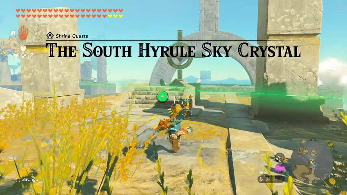 The South Hyrule Sky Crystal quest in Zelda TotK