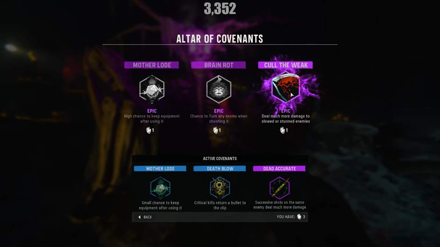 Vanguard Zombies Covenant Upgrades