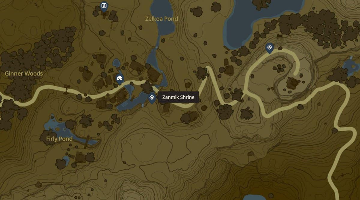 Zanmik Shrine location in Zelda TotK