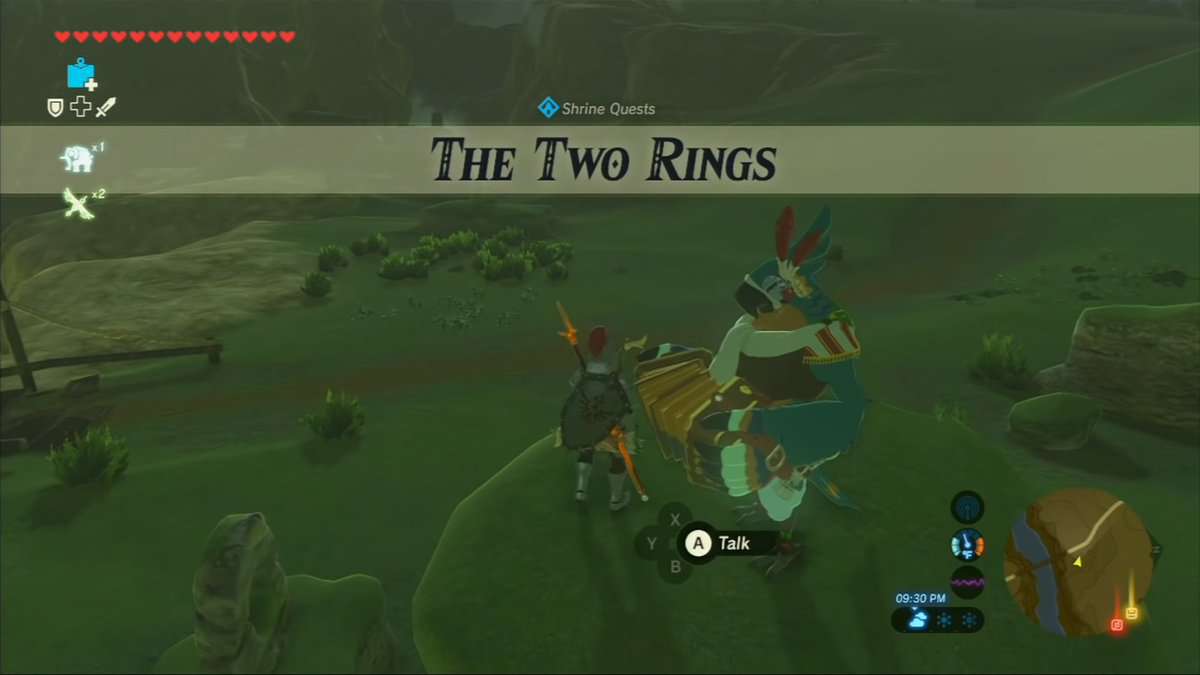 zelda breath of the wild two rings quest title