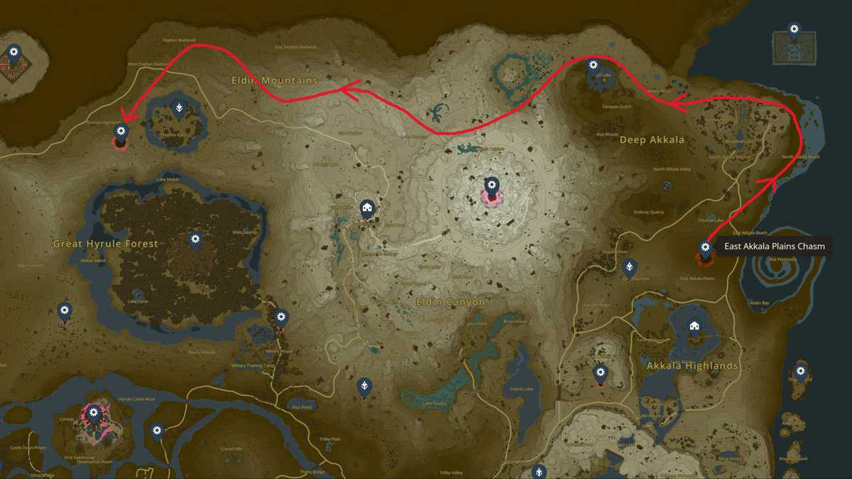 Zelda: Tears Of The Kingdom Dinraal Location