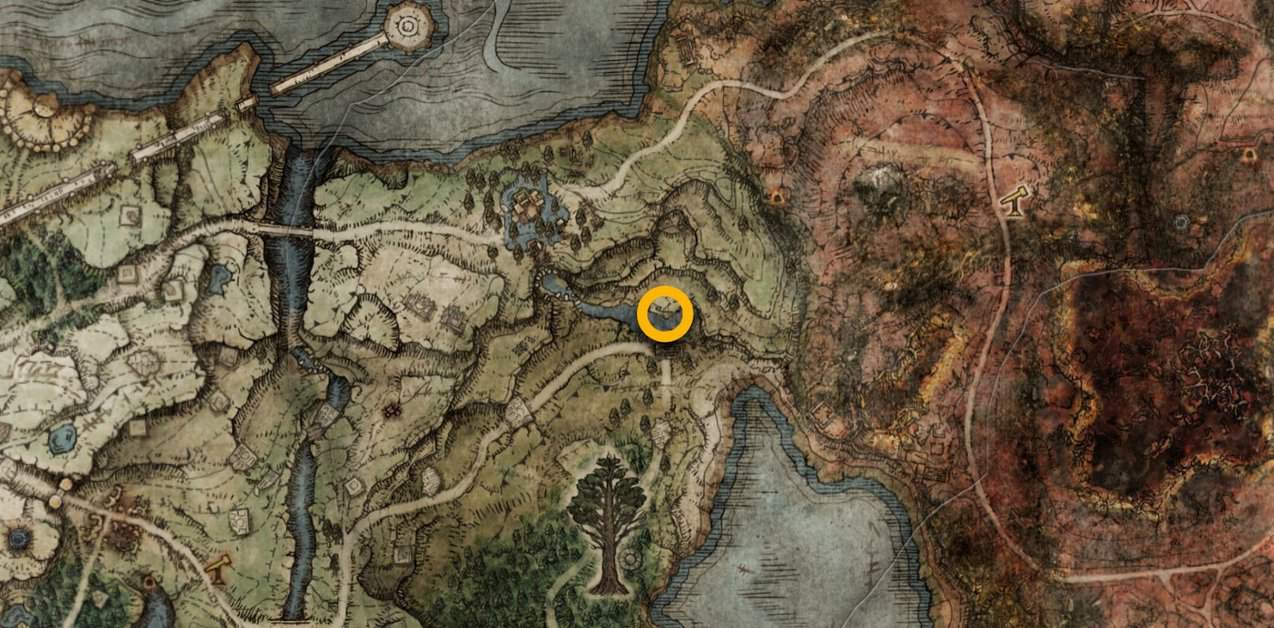 Sacred Blade Ash of War map location in Elden Ring