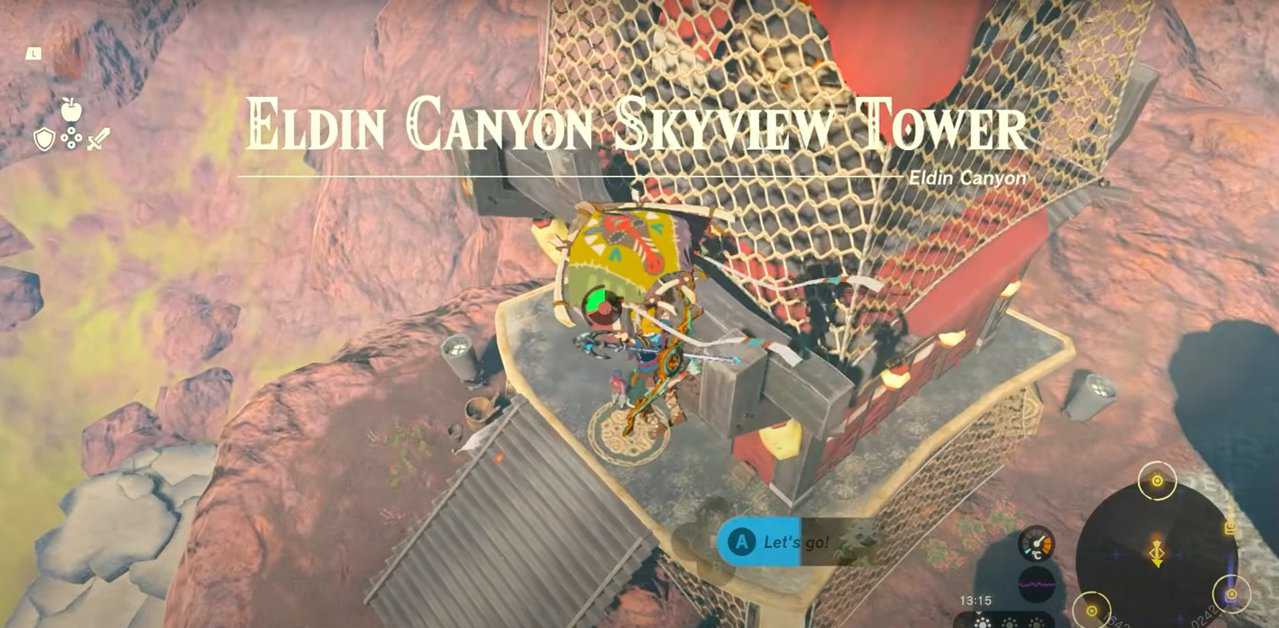 How To Unlock Eldin Canyon Skyview Tower In Zelda: Tears Of The Kingdom