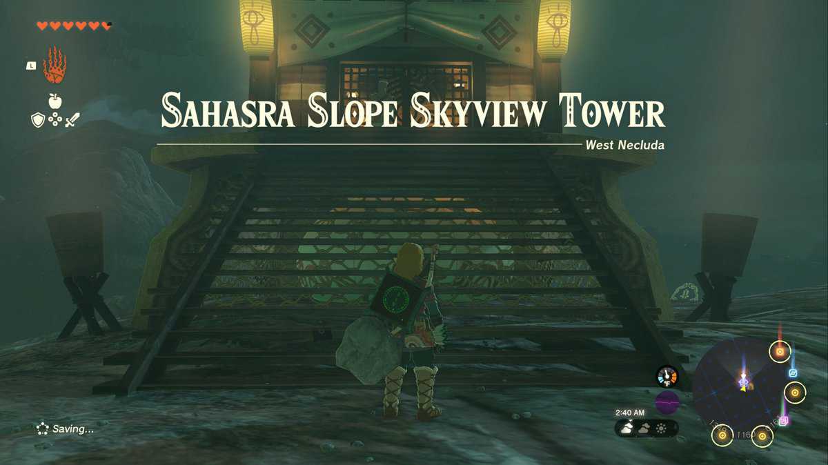 Zelda: Tears Of The Kingdom Sahasra Slope Skyview Tower