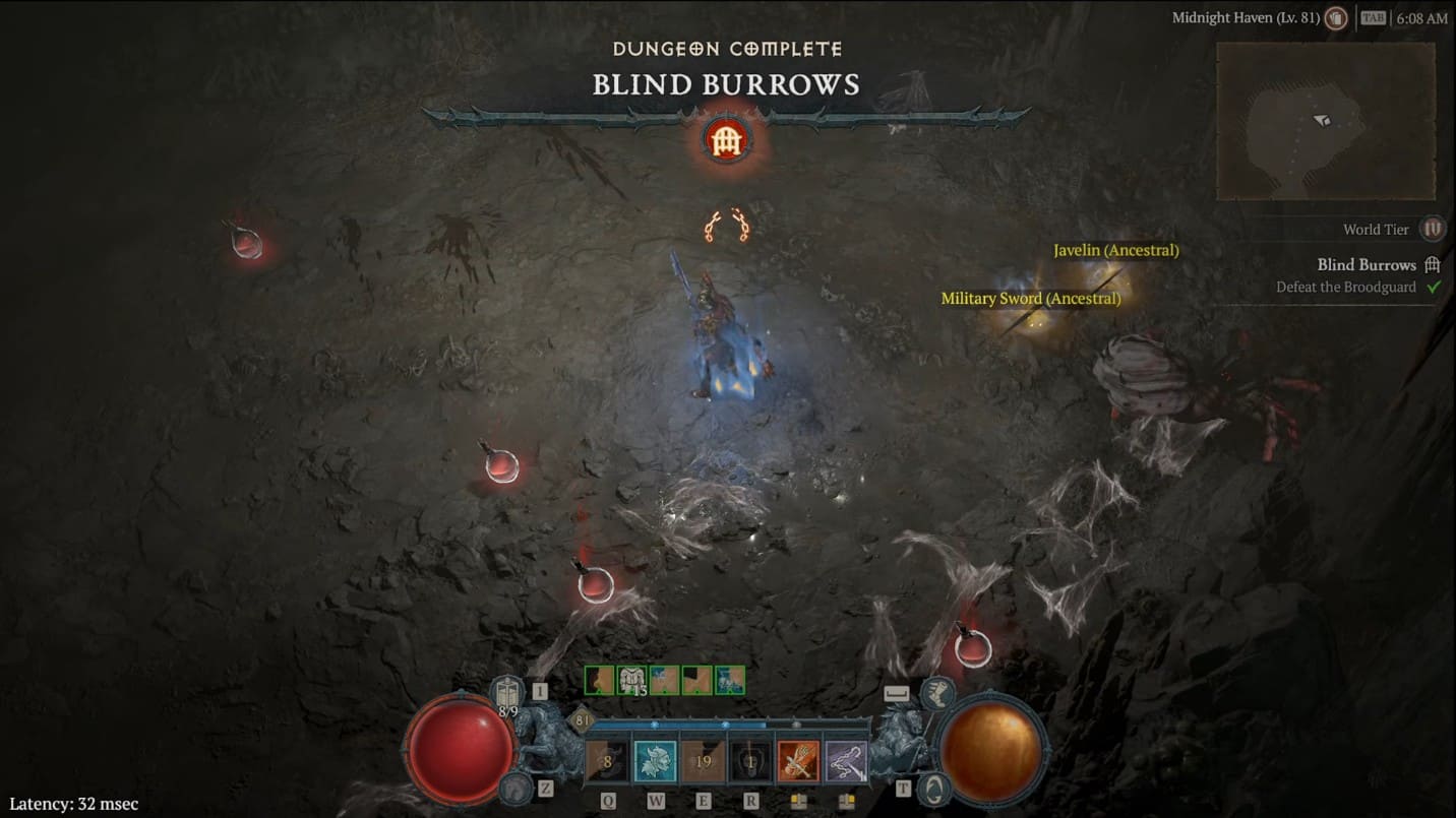 Blind Burrows Dungeon in Diablo 4