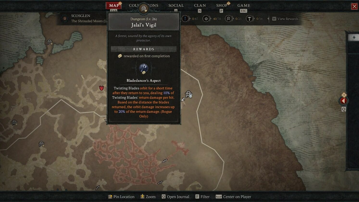 Bramble map location in Diablo 4