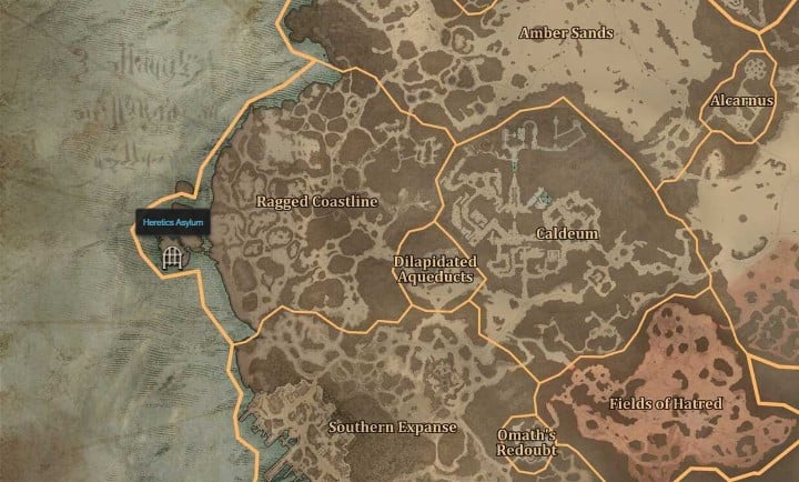 Knight Council map location in Diablo 4