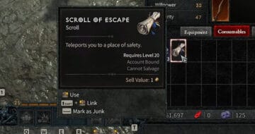 Diablo 4 Scroll of Escape