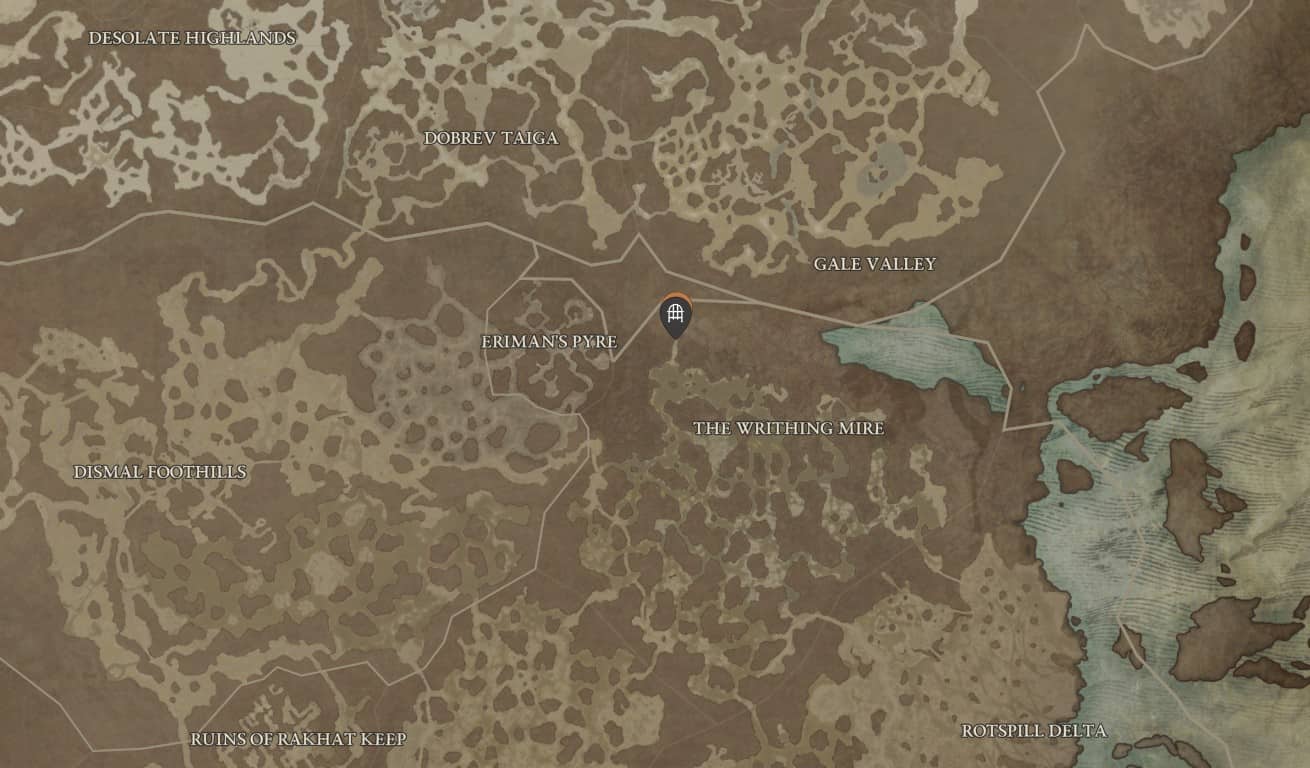Fetid Mausoleum location in Diablo 4
