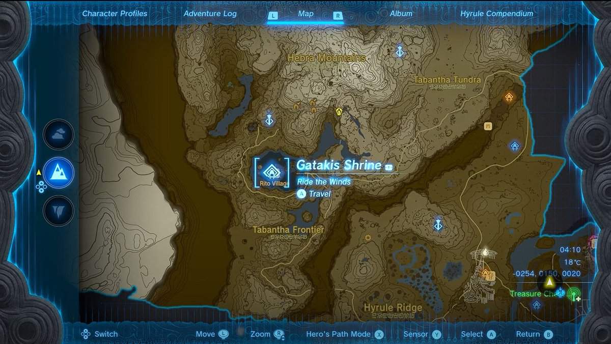 Gatakis Shrine location in Zelda TotK