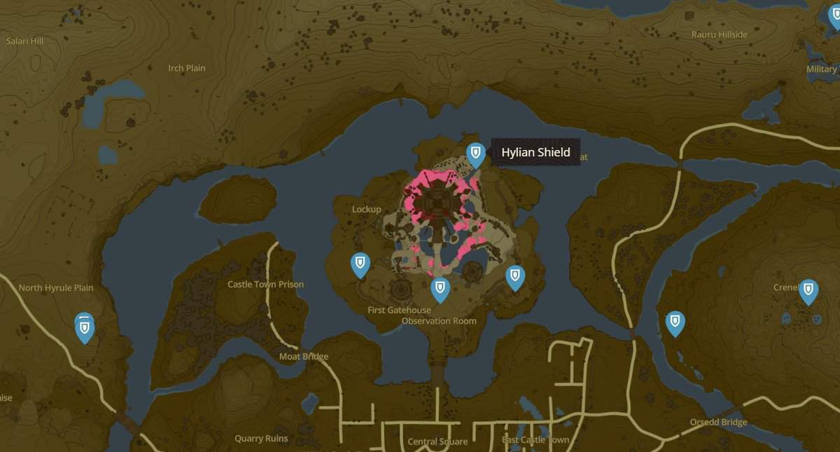 Hylian Shield location in Zelda TotK