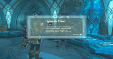 Lightscale Trident in Zelda Tears of the Kingdom
