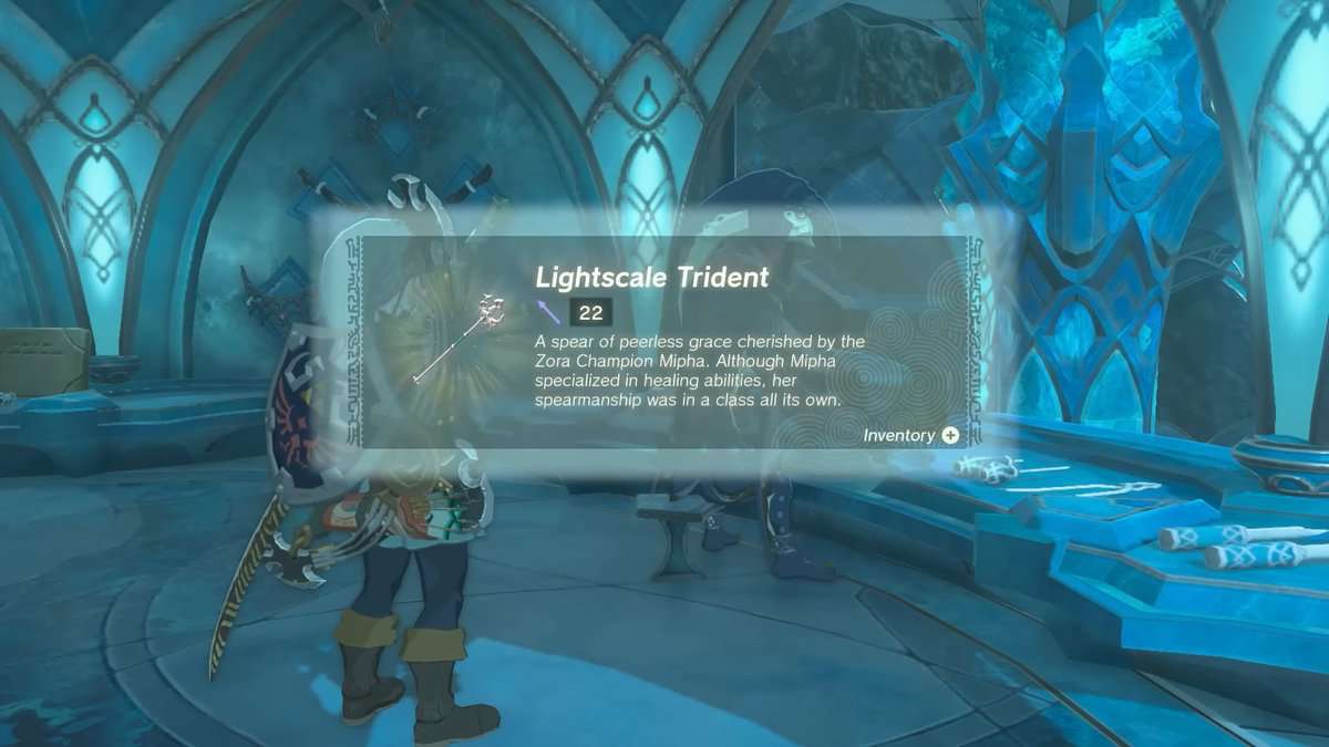 Lightscale Trident in Zelda Tears of the Kingdom