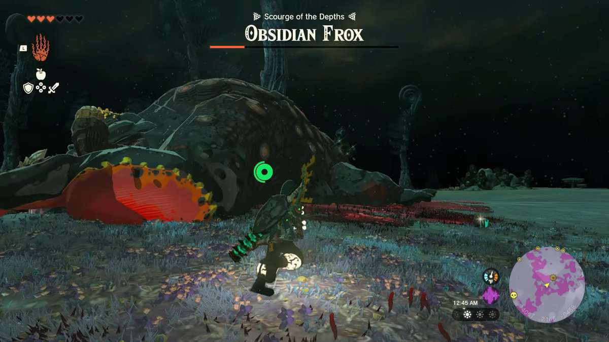 Obsidian Frox In Zelda Tears of the Kingdom