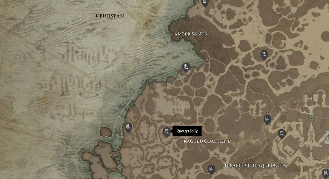 Ravan’s Folly cellar location in Diablo 4
